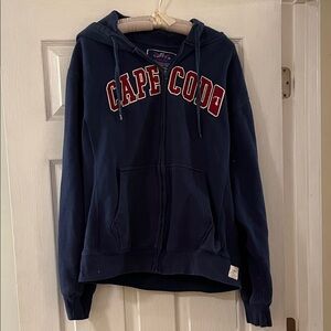 Cape Cod Women's Navy Zip-Up Hoodie Sz L